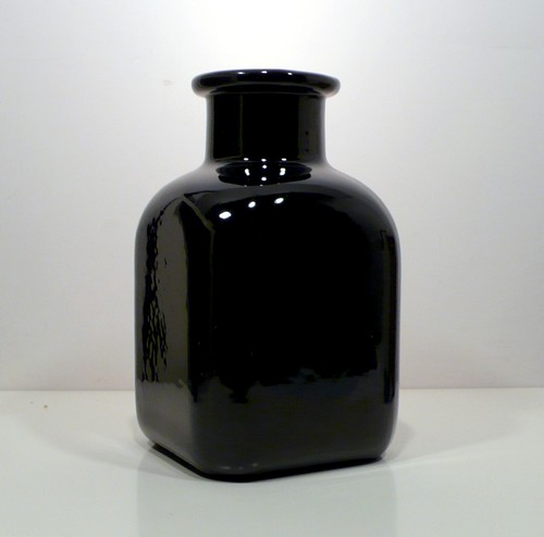 Vaso ceramica smaltato - , nero