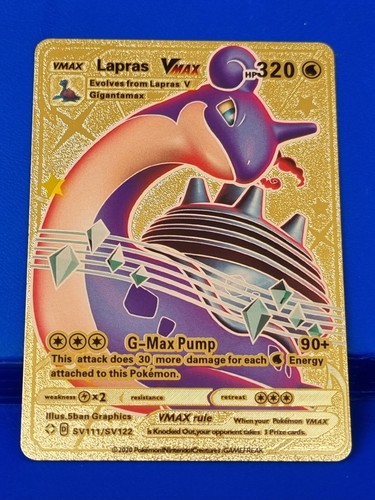 Carta pokemon inglese lapras - carta,