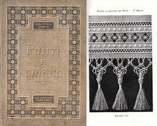 PUNTO GIORNO SU TELA DMC RICAMO PRIMA SERIE ANNI 1940