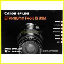 Canon EF 70/300mm f4.-5.6 IS USM Instruction manual User guide English FR DE ES