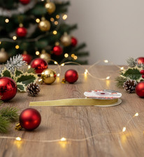 Nastro Velluto Oro Glitter 1.5x270cm Decorazioni Regali Fai da Te