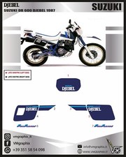 adesivi suzuki  DR 600 1989