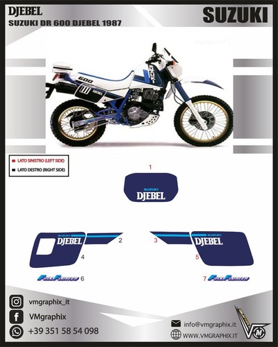 Adesivi suzuki 600 1989 - suzuki, dr