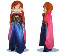 Mascotte Anna Frozen costume per adulti da Principessa del ghiaccio carnevale