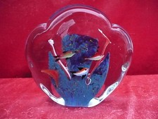 Bel Grande Fermacarte, Paperweight, Acquario, Circa 1,9kg