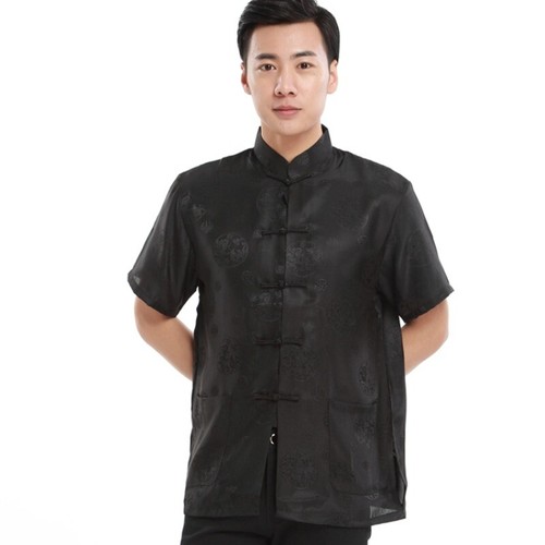 Uomo manica corta camicia raso - camicia,