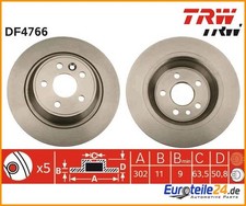 2 pz. Disco freno TRW DF4766