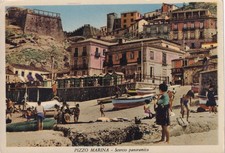 CARTOLINA DI VIBO VALENTIA ,PIZZO MARINA - SCORCIO PANORAMICO  viaggiata 1956