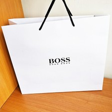 shopping bag HUGO BOSS busta carta shopper bustina regali acquisti vestito abito