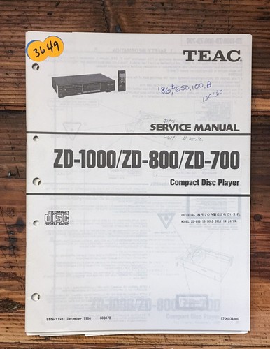 Teac 1000 800 - zd-1000, zd-700