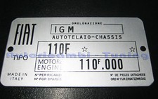 Targhetta in alluminio