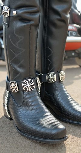 Stivali uomo biker - , nera