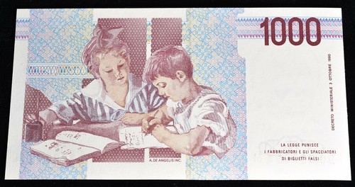 1990 italy 1000 lire - lire, banknote