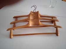 GRUCCE (TRE) - VINTAGE PER CAPI DA  UOMO IN LEGNO SAGOMATO CON GANCIO - ANNI 50