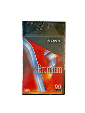 SONY VHS PREMIUM 90 MINUTI VIDEOCASSETTA custodia rigida nuova sigillata sealed