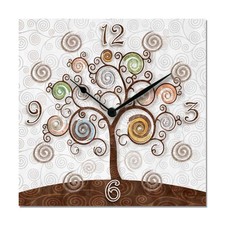 Orologio da parete Decorativo Albero della vita CLOCKART Quadrato 30x30 cm Tree 