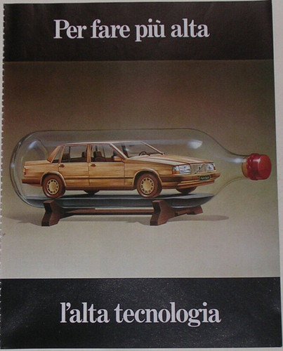 Advert pubblicità 1988 volvo - advert,