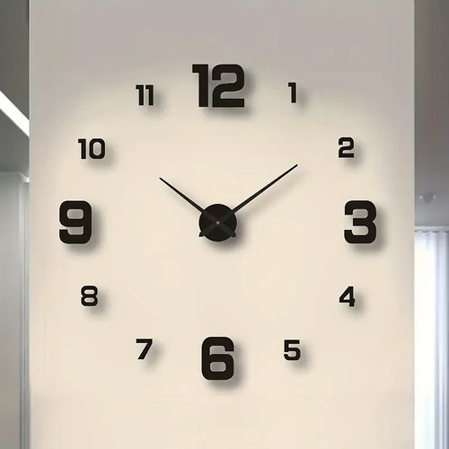 Orologio parete nero - parete, 3d