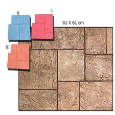 Stampo Pavimenti Stampato Cemento "STAMPO LASTRICATO  DEL CASTELLO" 61X61 CM