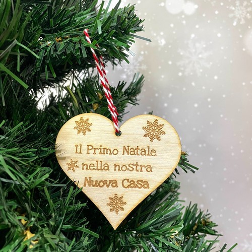 Pallina natale legno - in,