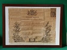 ANTICO CONGEDO MILITARE BRIGATA GUARDIE REGGIMENTO CACCIATORI SARDI 1835. CI74