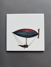 Fornasetti Airship 8x8 Ceramic