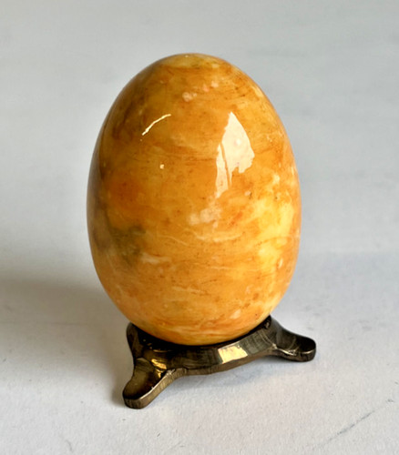 Marble alabaster stone egg - alabaster,