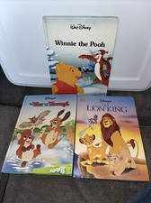 Disney Mouse Works Lot Of 3 Hardcover Book Lion King Winnie The Pooh Fox & Hound