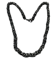 Collana uomo girocollo nera