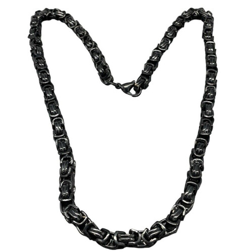 Collana uomo girocollo nera