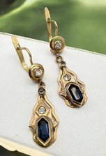 ORECCHINI OLD oro antico earrings antique  GOLD ORO 333°/ inizi 900 rarità