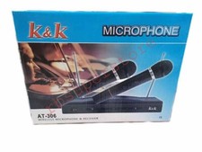 Kit 2 Microfoni Wireless VHF + Centralina Karaoke Eventi Conferenze