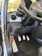 Cover presa Obd + Airbag ginocchia in Carbonio Vero Abarth 595 695 Fiat 500 Rest