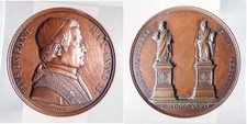 ⚜️ MEDAGLIA PIO IX STATUE SS. PIETRO PAOLO EPOCA 1847 PIVS IX GIUSEPPE GIROMETTI