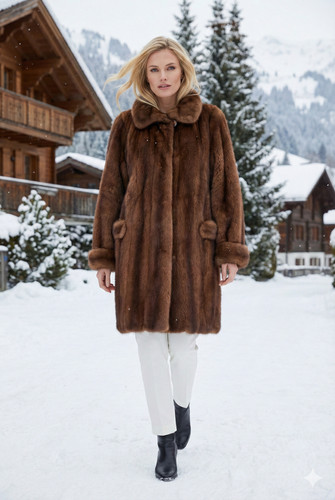 Cappotto pelliccia visone - , vera