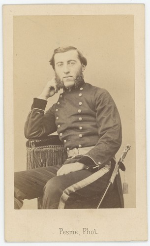 Cdv circa 1865 militare con - cdv, 1865.