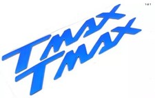 2 ADESIVI/STICKERS in RESINA 3D SCRITTA TMAX SCOOTER BLU YAMAHA T MAX 500 530