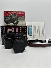 Contax RTS II 50° anniversario fotocamera reflex pellicola 35 mm corpo nero con obiettivo