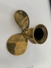 Porta Candela In Ottone Forma Elica