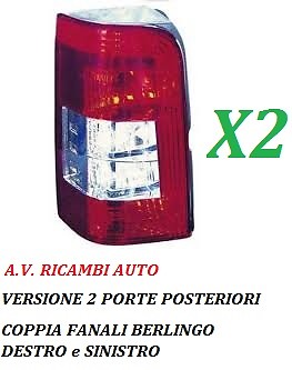 Coppia stop posteriore - stop, fanale