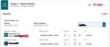 Biglietto treno Trenitalia