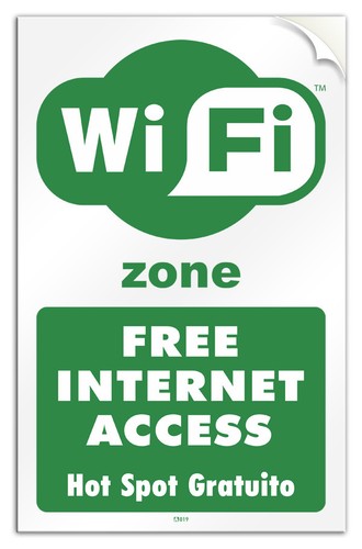 Cartello pvc adesivo fi - pvc, "wi-fi