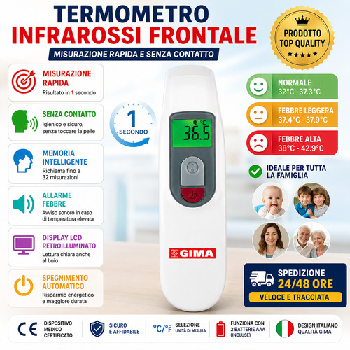 Gima termometro infrarossi - -,