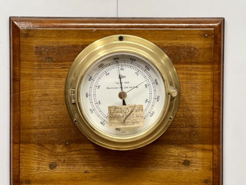 Vintage german brass - german, barometer