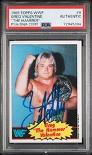 1985 Topps WWF Greg Valentine The Hammer PSA AUTHENTIC AUTO ON CARD