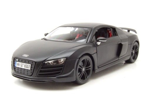 Modellino auto audi nero - r8,