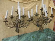 COPPIA APPLIQUES BRONZO 7 LUCI