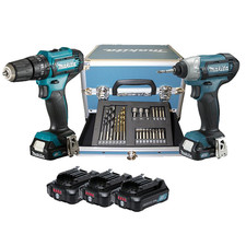 MAKITA KIT 2 UTENSILI 12V + VALIGETTA 23 ACCESSORI CLX228SAX2 3 BATTERIE 2AH
