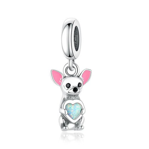 Charm chihuahua argento 925 - in,