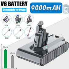9000 mAh per Dyson V6 batteria di ricambio DC58 SV06 DC62 DC59 Animal Cord-free Mattress DE